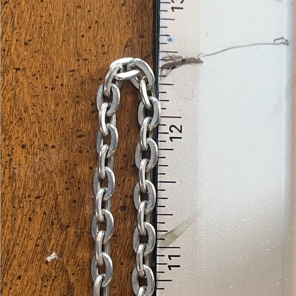 Danish Design SMYK brutalist necklace carnelian agate silver metal 25” chain - Picture 7 of 16